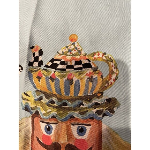 MacKenzie Childs Christmas Nutcracker Teapot Festive Hand Dish Towel 18"x26" - Picture 6 of 9